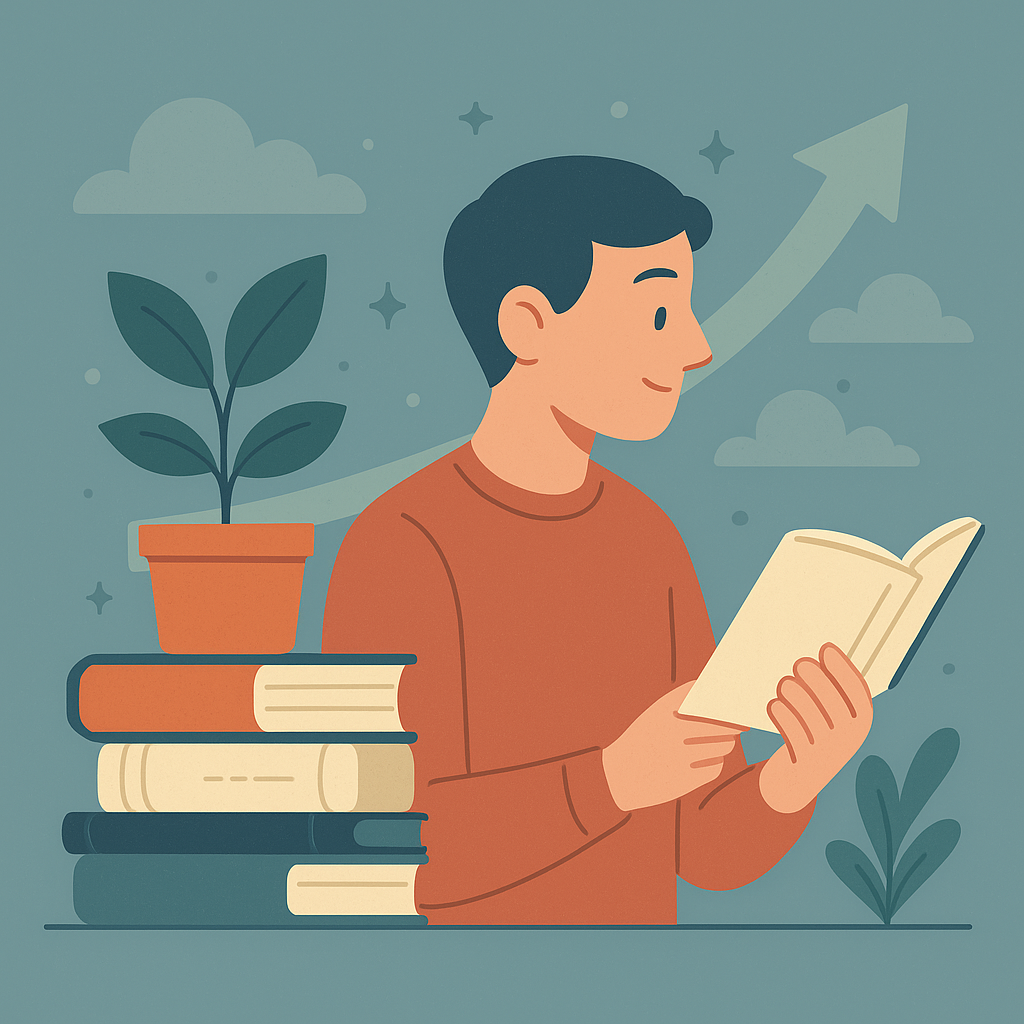 Ongoing financial education and personal growth concept