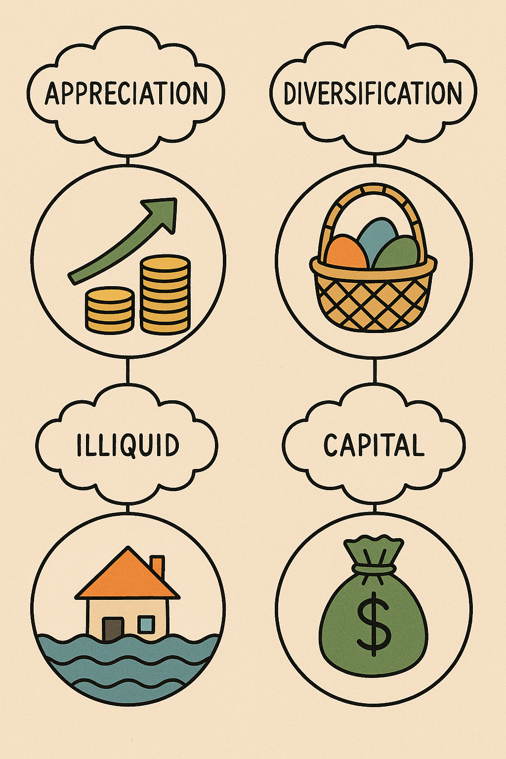 Illustration showing simple meanings behind complex financial jargon