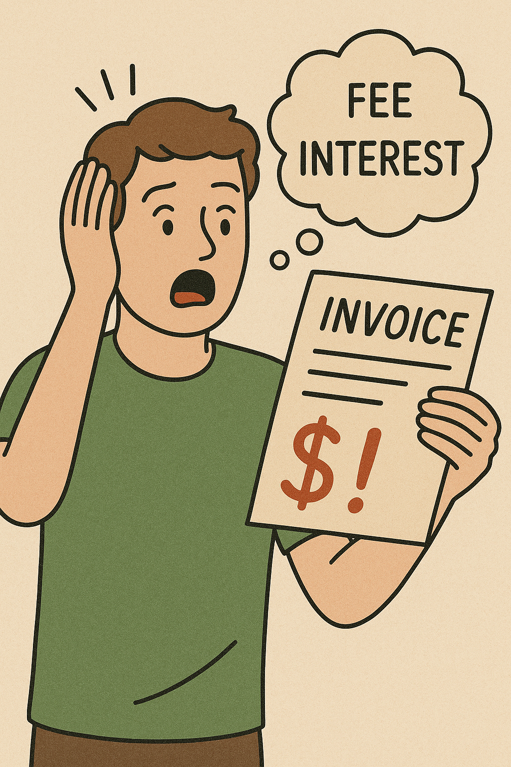 Person shocked by unexpected financial costs due to misunderstanding terms